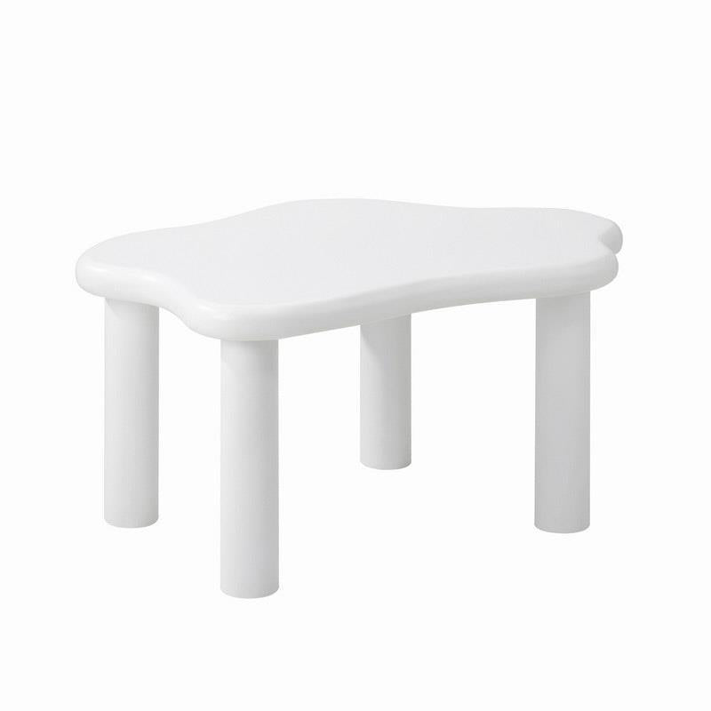 Oikiture Irregular White Coffee Table - Unique Sofa & Cafe Desk