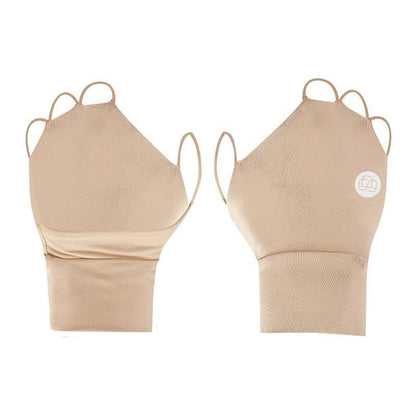 SParms UPF50+ Palmless Sun Protection Gloves (Beige) - Medium