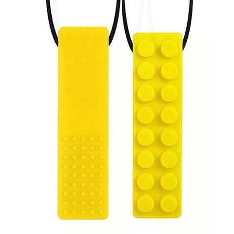 Sensory Safari Yellow Block Necklace - Oral Fidget for Enhanced Focus - Auzzistore