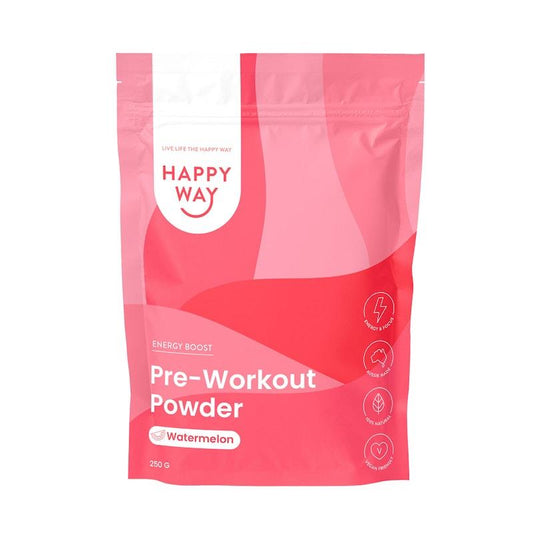 Happy Way Watermelon Pre-workout 250g - Natural Energy Booster for Workouts