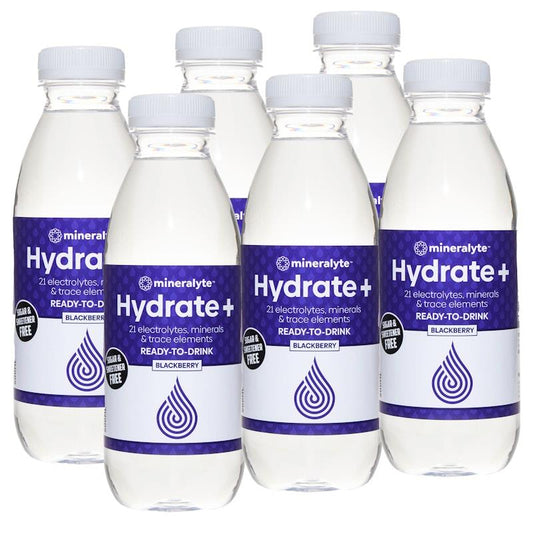 Mineralyte Hydrate+ Ready to Drink Blackberry Flavoured 500ml - 6 Pack