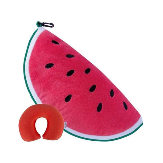 Lazy Dayz Two-Way Reversible Microfibre Travel Pillow - Watermelon - Auzzistore