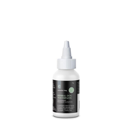 Essential Dog Herbal Dog Toothpaste (Peppermint, Papaya & Rosemary) 70g - Natural Dental Care for Your Pet