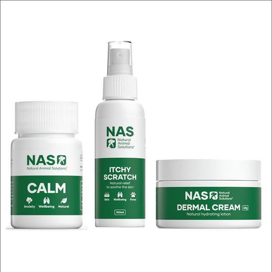 Natural Animal Solutions Pet Calm & Skin Health Pack Bundle - Holistic Care for Pets-Auzzi Store