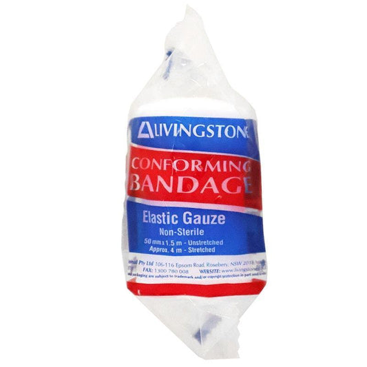 Livingstone Conforming Bandage with Clips - 50mm x 4m (12 Pieces/Pack)-Auzzi Store