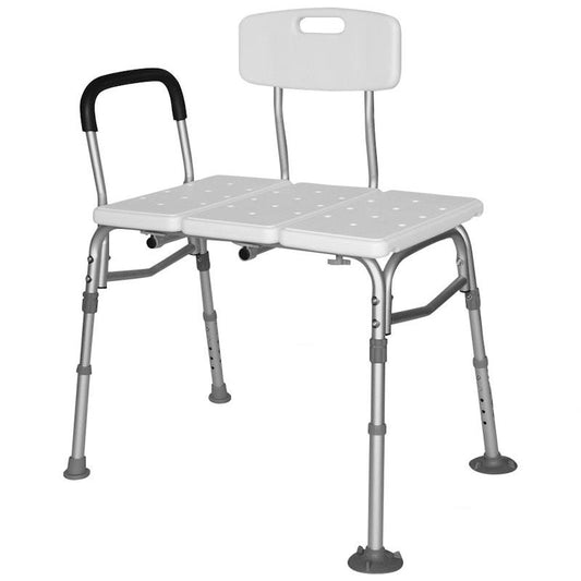 Equipmed Bath Transfer Bench Chair - 125kg Max Capacity (White) - Auzzistore