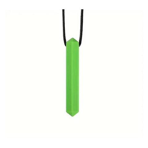 Sensory Safari Crystal Green Sensory Necklace - Oral Fidget for Stress Relief - Auzzistore