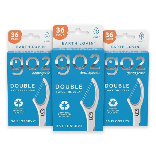 GO2 Dentagenie Double Flosspyx 36pk x 3 - Ultimate Dental Care-Auzzi Store