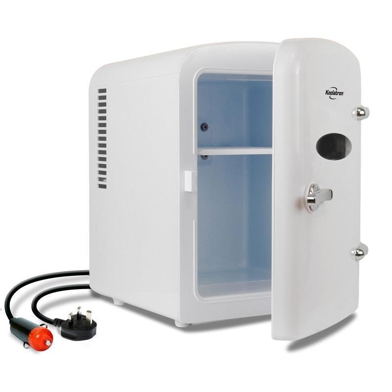 Koolatron Portable Mini Fridge White 4 Litre - Stylish & Versatile