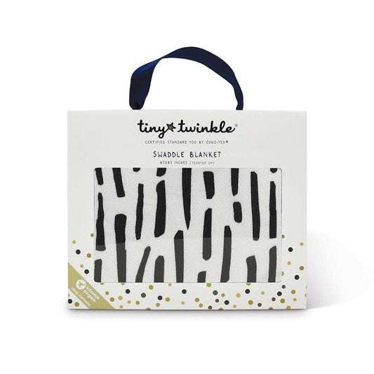Tiny Twinkle Kaffle® Swaddle Blanket - Ink Strokes