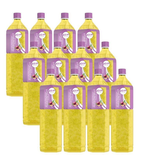 Aloe Mate Aloe Vera 1.5L Passion Fruit - Refreshing Drink 12Pack