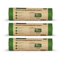 Ecopack 80L Compostable Garbage Bags - Eco-Friendly Bundle (3 Rolls/30 Bags)