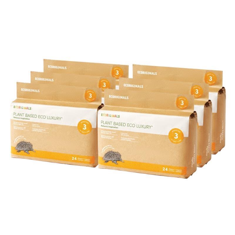 Ecoriginals Crawler Nappies - 6 Packs (7-12kg) - Eco-Friendly Comfort