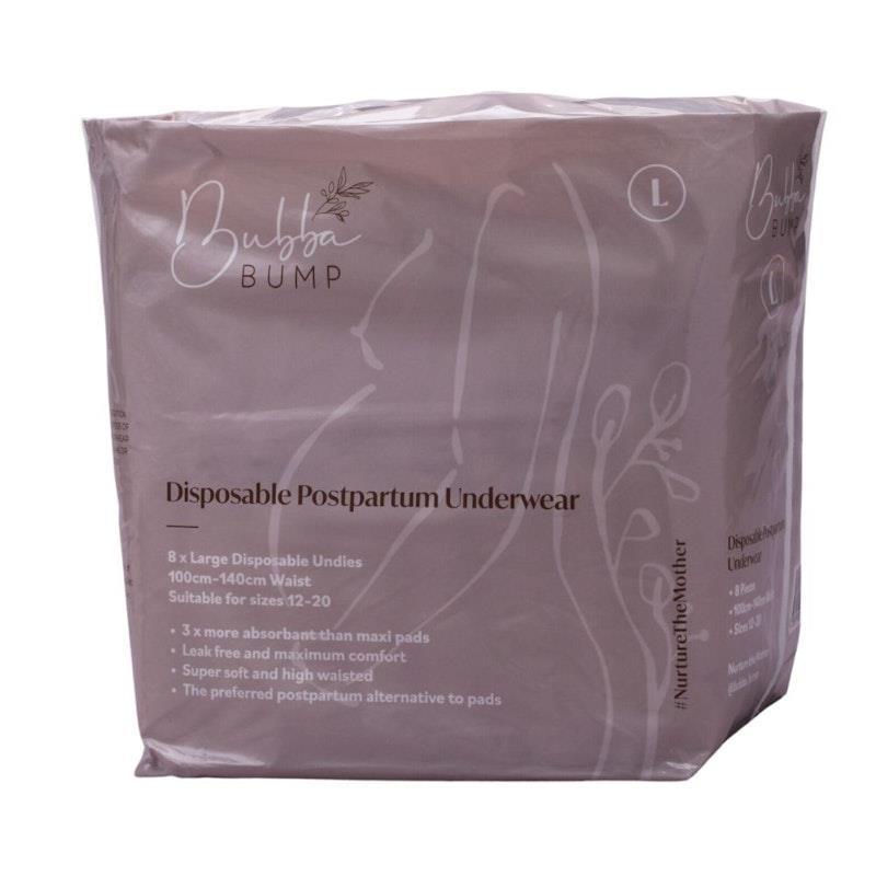 Bubba Bump Disposable Postpartum Underwear - Large (8 Pairs)
