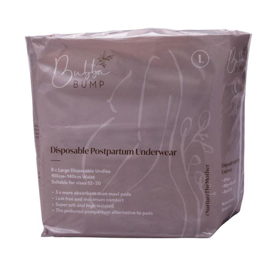 Bubba Bump Disposable Postpartum Underwear - Large (8 Pairs)