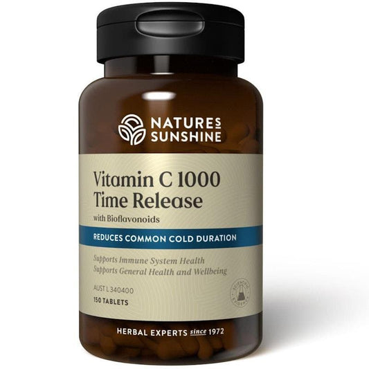 Nature's Sunshine Vitamin C 1000 Time Release - 150 Tablets for Immune Support-Auzzi Store