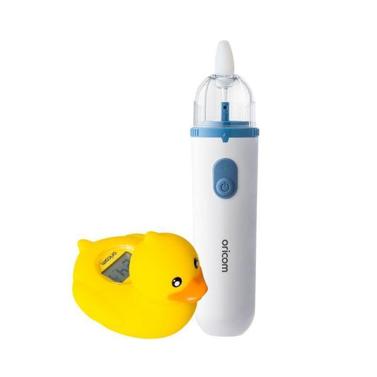Oricom Rechargeable Nasal Aspirator and Duck Digital Bath and Room Thermometer Bundle-Auzzi Store