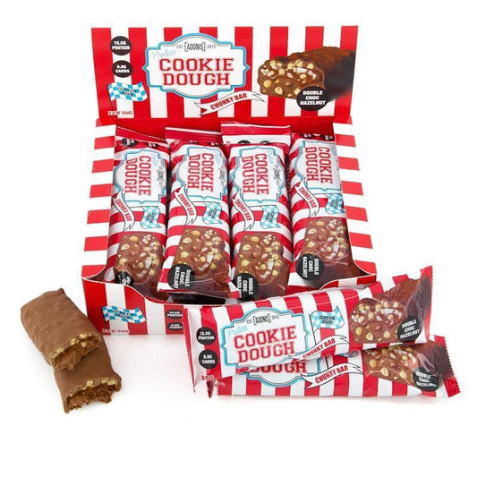 Adonis Gear Protein Cookie Dough Chunky Bar - Double Choc Hazelnut - 12 Bars - Auzzistore