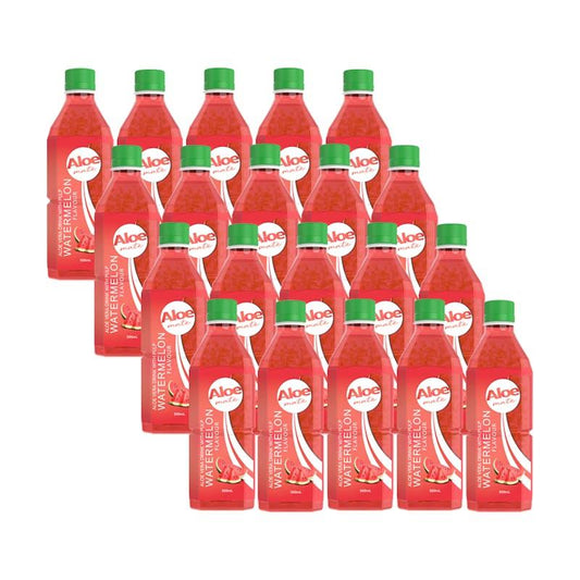 Aloe Mate Aloe Vera Drink 500mL Watermelon - 20 Pack - Auzzistore