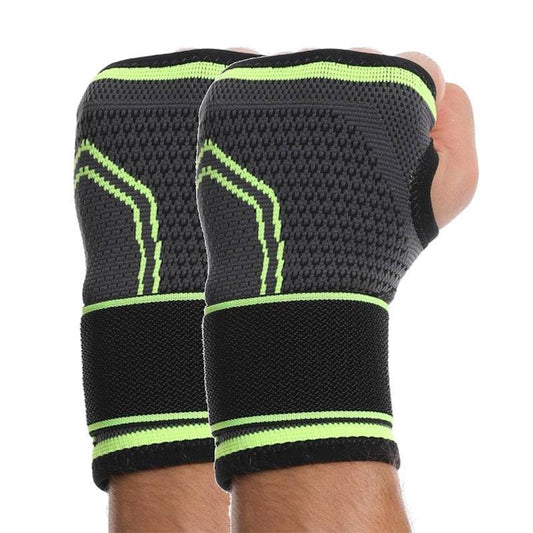 BodyAssist Contoured 4-Way Sports Elastic Wrist Support with Strap - Medium (x2 Bundle)-Auzzi Store