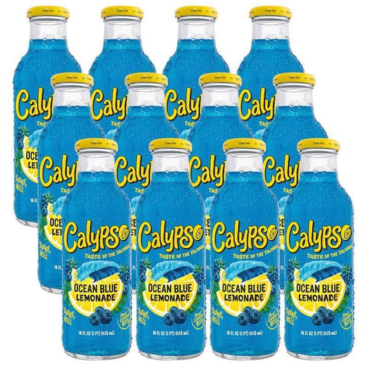 Calypso 473mL Ocean Blue Lemonade - 12 Pack