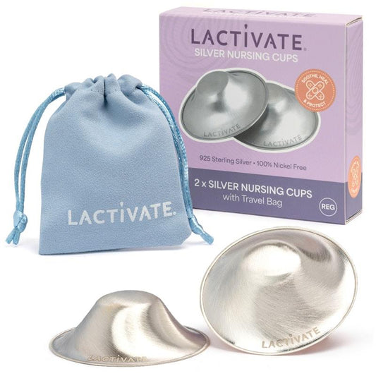 Lactivate Silver Nursing Cups SML - Natural Healing for Sore Nipples - Auzzistore