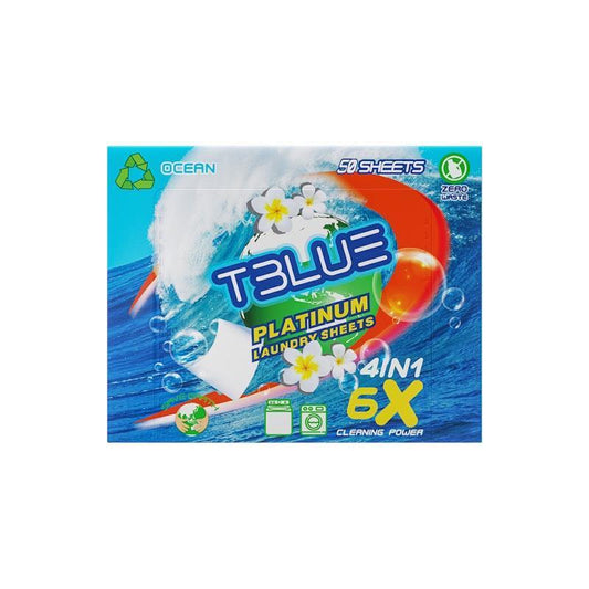 TBLUE Ocean Laundry Detergent Sheets - Pack of 50