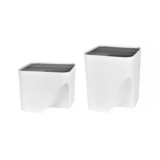 Clevinger 2pc Stackable Plastic Kitchen Trash Bin - 12L & 18L-Auzzi Store