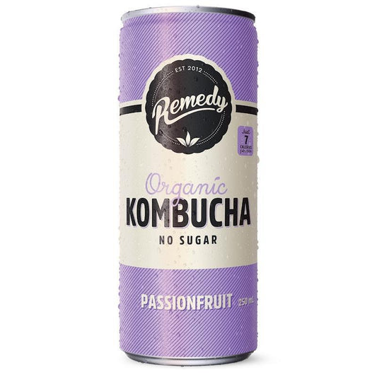 Remedy Kombucha Passionfruit - 250ml Can x 24