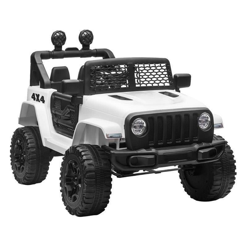 Mazam Kids Electric Ride On Car Jeep - White-Auzzi Store