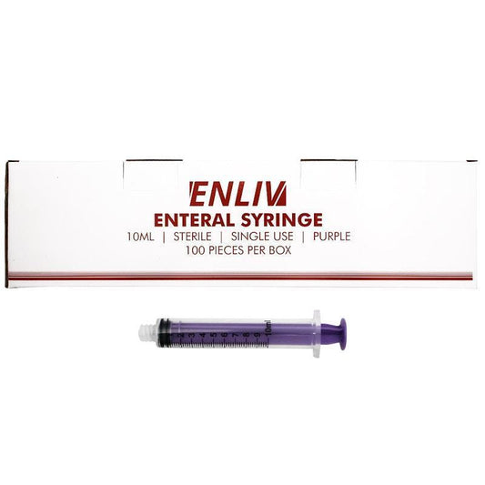 Enliv Sterile Enteral Syringe - 10mL, 100 Pieces/Box-Auzzi Store