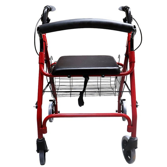 Livingstone Adjustable Aluminium Rollator with Handbrake & Basket (79-90cm)