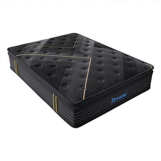 DreamZ King Single Spring Mattress - Bamboo Euro Top - HD Egg Foam 35CM