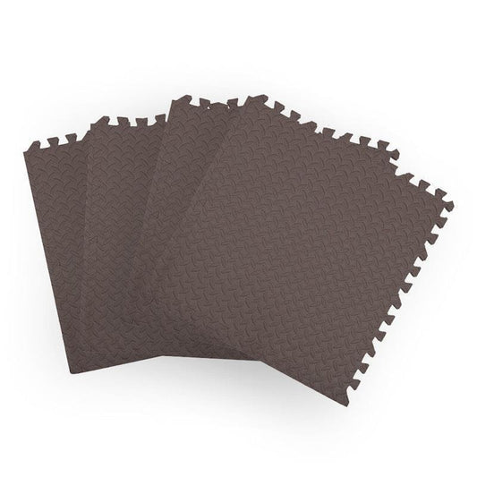 BoPeep EVA Foam Kids Play Mat - Interlocking Waterproof Coffee 4-Pack
