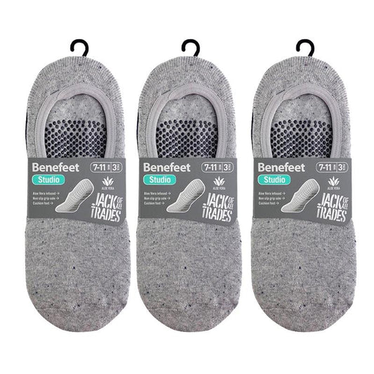 Benefeet 9 Pairs of Men's Non-Slip Studio Socks with Terry Lining - Size 7-11-Auzzi Store