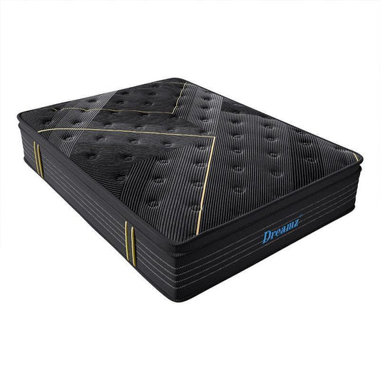 DreamZ Spring Mattress Bamboo Euro Top Bed Pocket HD Egg Foam King - Ultimate Sleep Comfort