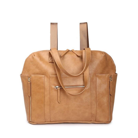 Hannah & Henry Chelsea Convertible Nappy Bag - Tan - Auzzistore