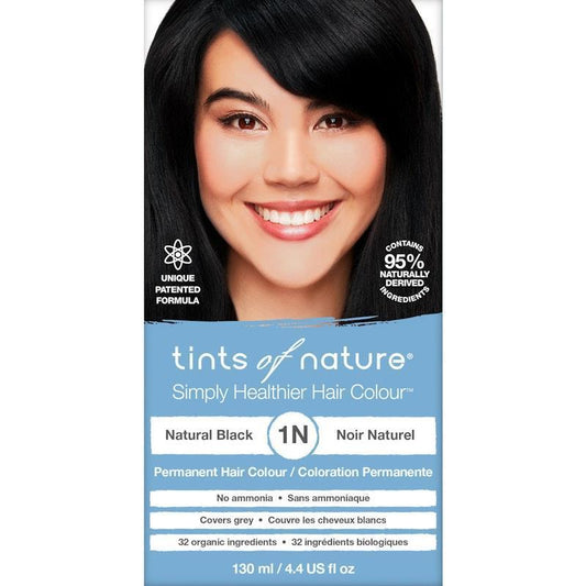 Tints of Nature 1N Natural Black Permanent Hair Dye - 130ml