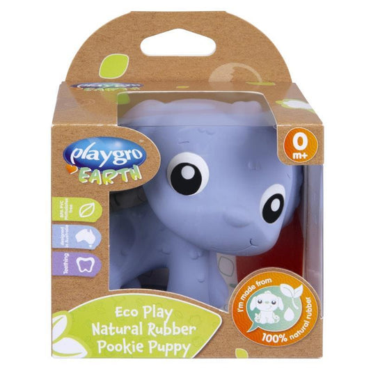 Playgro Eco Play Natural Rubber Pooky Puppy - Purple-Auzzi Store