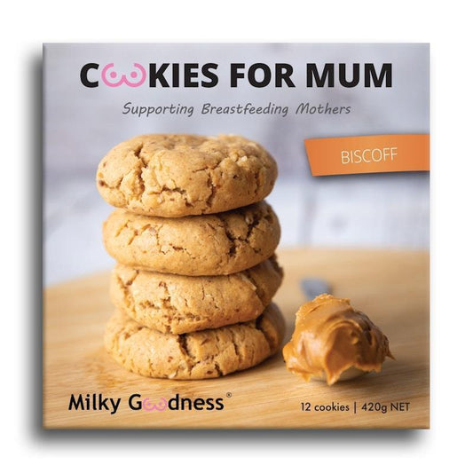 Milky Goodness Biscoff Lactation Cookies (Dairy Free) 12-Pack - A Unique Treat for Moms - Auzzistore