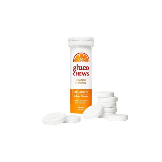 Glucology Fast Acting Glucochews - Orange Flavor (24 Tubes, 10 Chews Each)