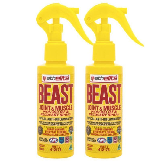 Athelite Beast Joint & Muscle Pain Relief & Recovery Spray 100ml - 2 Pack