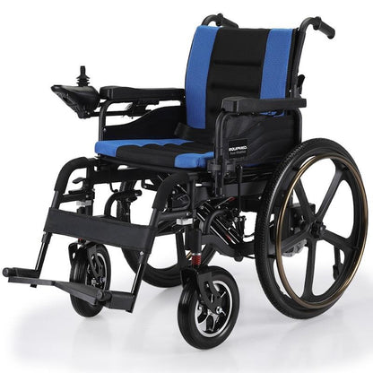 Equipmed PowerCruise DualSmart Electric Wheelchair - Black & Blue