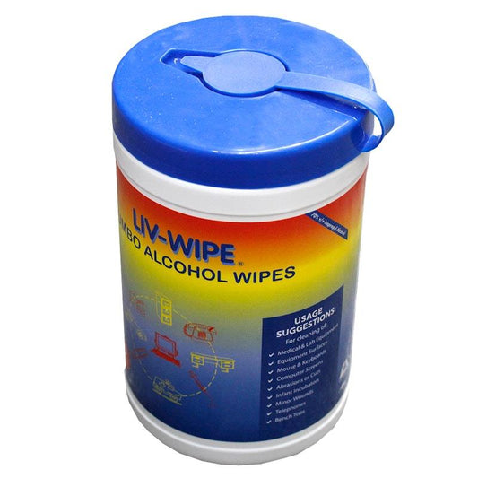Liv-Wipe Antibacterial Wipes - 70% Isopropyl Alcohol - 75 Wipes