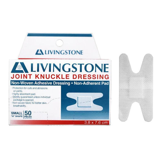 Livingstone Adhesive Joint Knuckle Dressing Non-Adherent Pad Small 3.8 x 7.6cm - 50 Pieces/Box-Auzzi Store