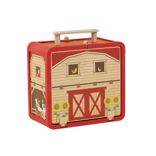 Riababy Wooden Farm House Playset - 1 Unit