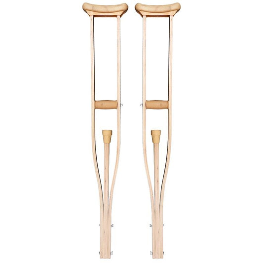 Livingstone Large Adjustable Wooden Underarm Crutches - 122-152cm (1 Pair) - Auzzistore