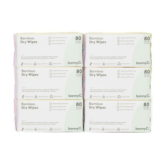 bonnyC Bunch 6 Pack Dry Wipes Bundle - Auzzistore