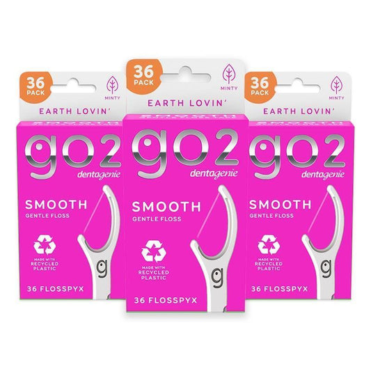 GO2 Dentagenie Smooth Flosspyx 36pk x 3 - Gentle Dental Care-Auzzi Store