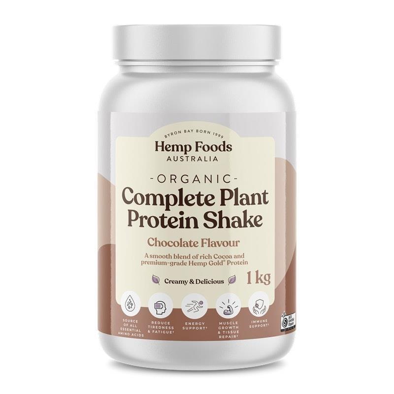 Hemp Foods Australia Complete Plant Protein Shake Chocolate - 1kg Single Unit